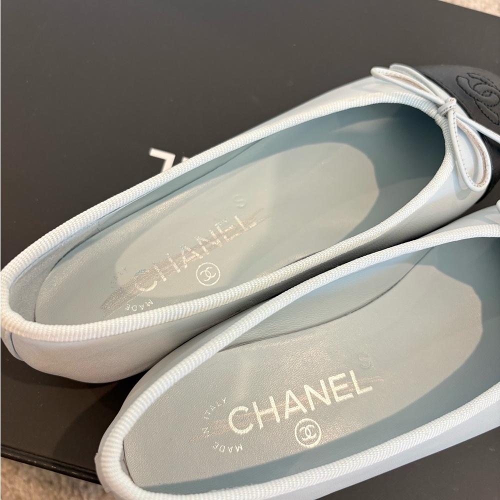 Chanel Ballet Flats - baby blue color - Picture 3 of 9